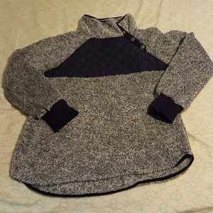 Women's Asymmetrical Snap Collar Fleece Pullover